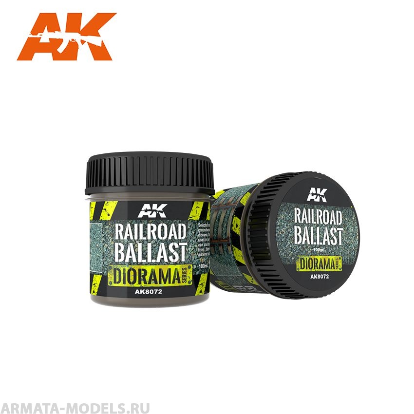 AK8072 Имитация насыпного грунта для макета железной дороги RAILROAD BALLAST