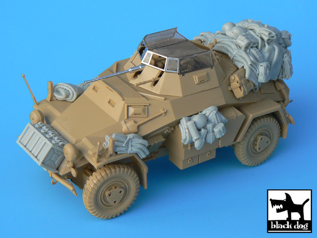 T35003 Конверсионный набор Sd.Kfz. 222\223 accessories set for Tamiya kits 12 resin (Black dog)