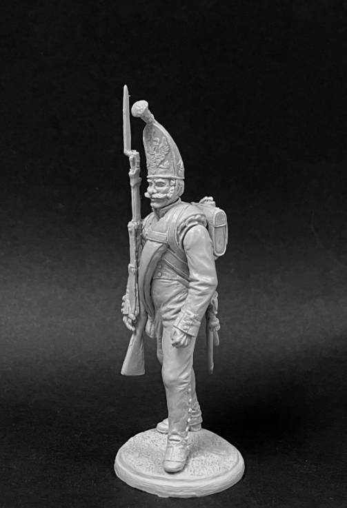 CHM-54251. Унтер-офицер гренадерских полков и рот (3 варианта головы, 2 варианта рук), Россия 1812-14 гг. 54 мм. Материал - смола. Chronos Miniatures