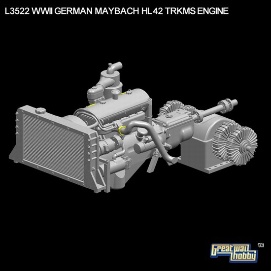 L3522 Сборная модель WWII German Maybach HL42 TRKMS Engine for sWS Great Wall