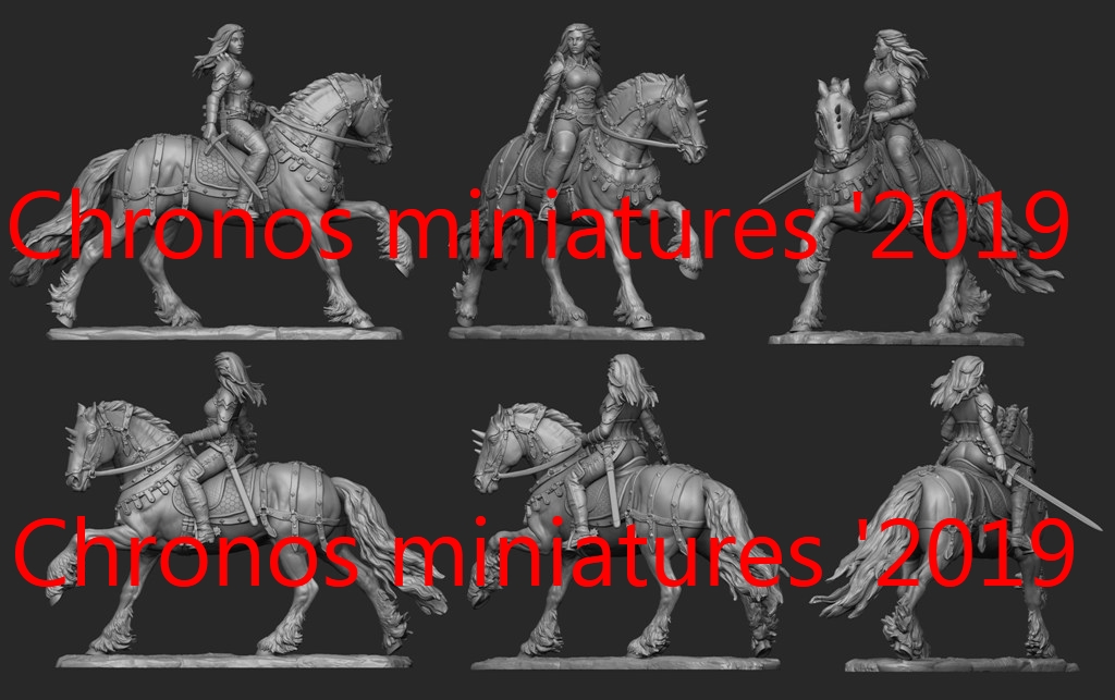 CHM-54179(M). Миры Фэнтези: Её называли Утренняя Звезда. 54 мм. Материал - белый металл. Chronos Miniatures