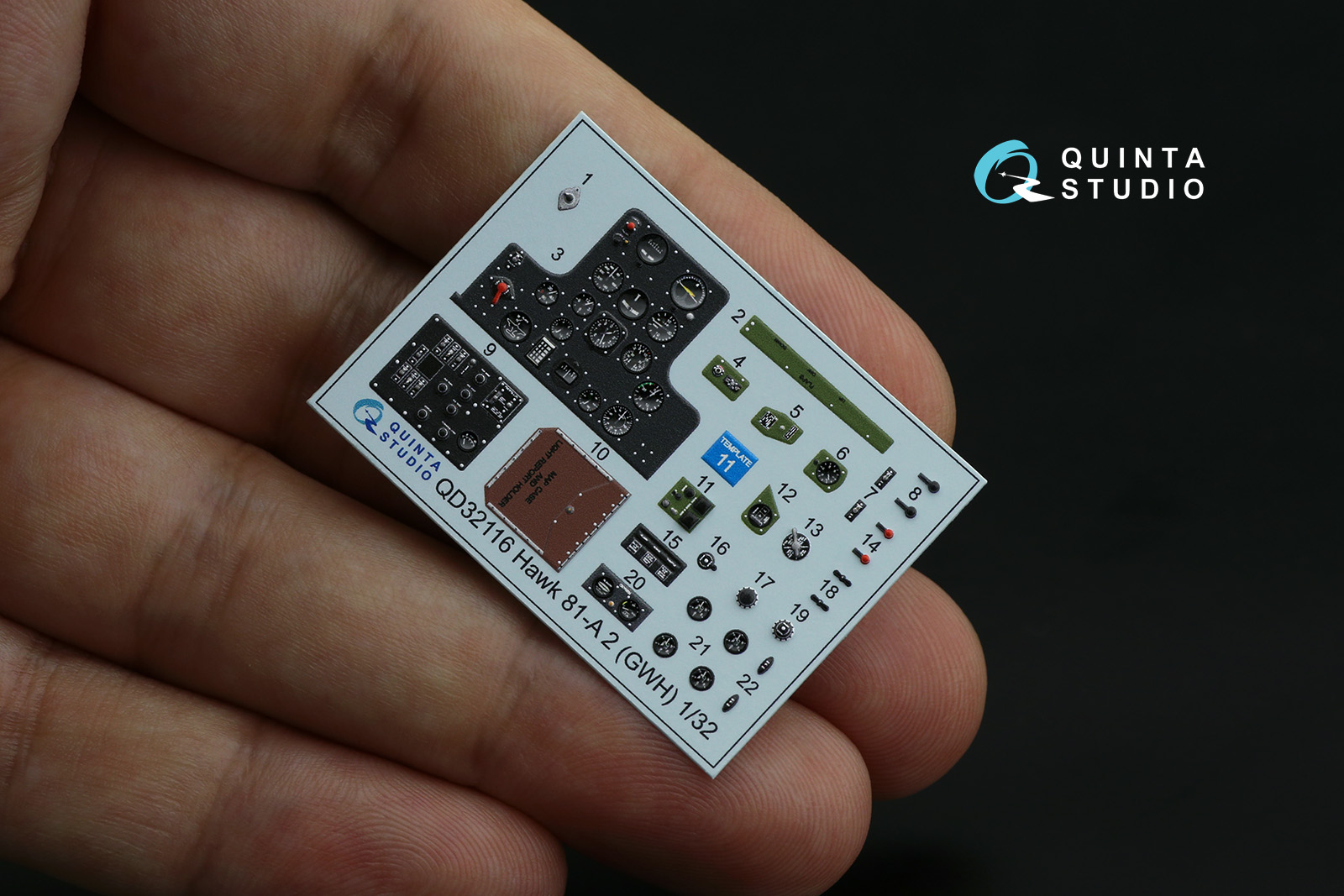 QD32116 3D Декаль интерьера кабины Hawk 81-A2 (GWH)