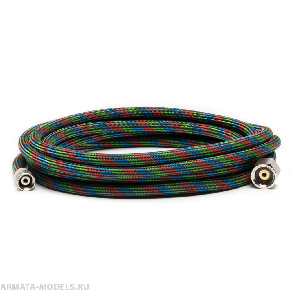 BT010IW Оплетённый шланг для аэрографа 3 м, диаметр 4.5 мм, 1/4 - 1/8 дюйма (HPA-BH32) (BT 010)