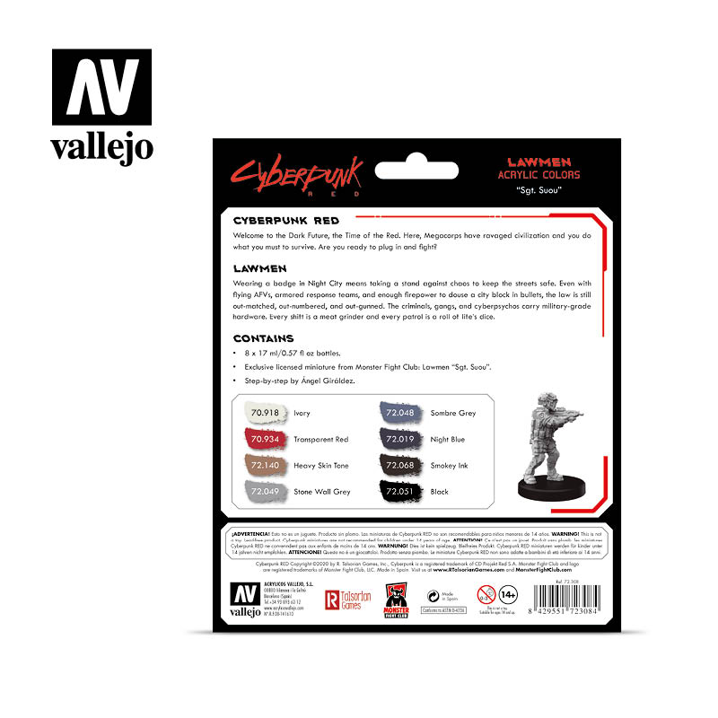 V-72308 Набор LAWMAN Game Color (6x17 мл), Model Color (6x17 мл), фигурка