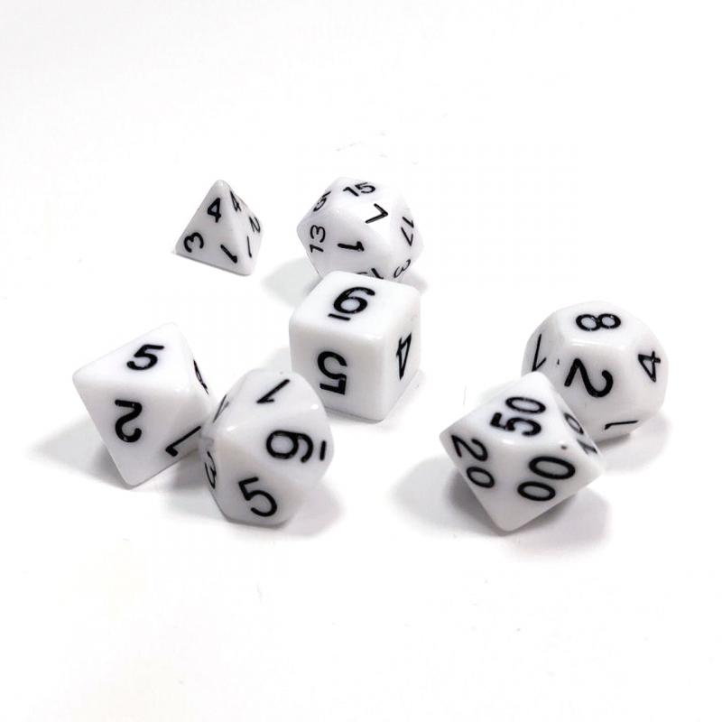 1141 Набор из 7 кубиков для ролевых игр (белый)
