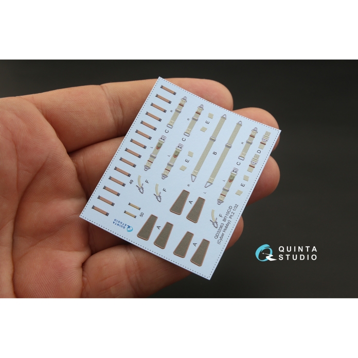 QD32063 3D Декаль интерьера кабины Bf 110C/D (для модели Dragon)