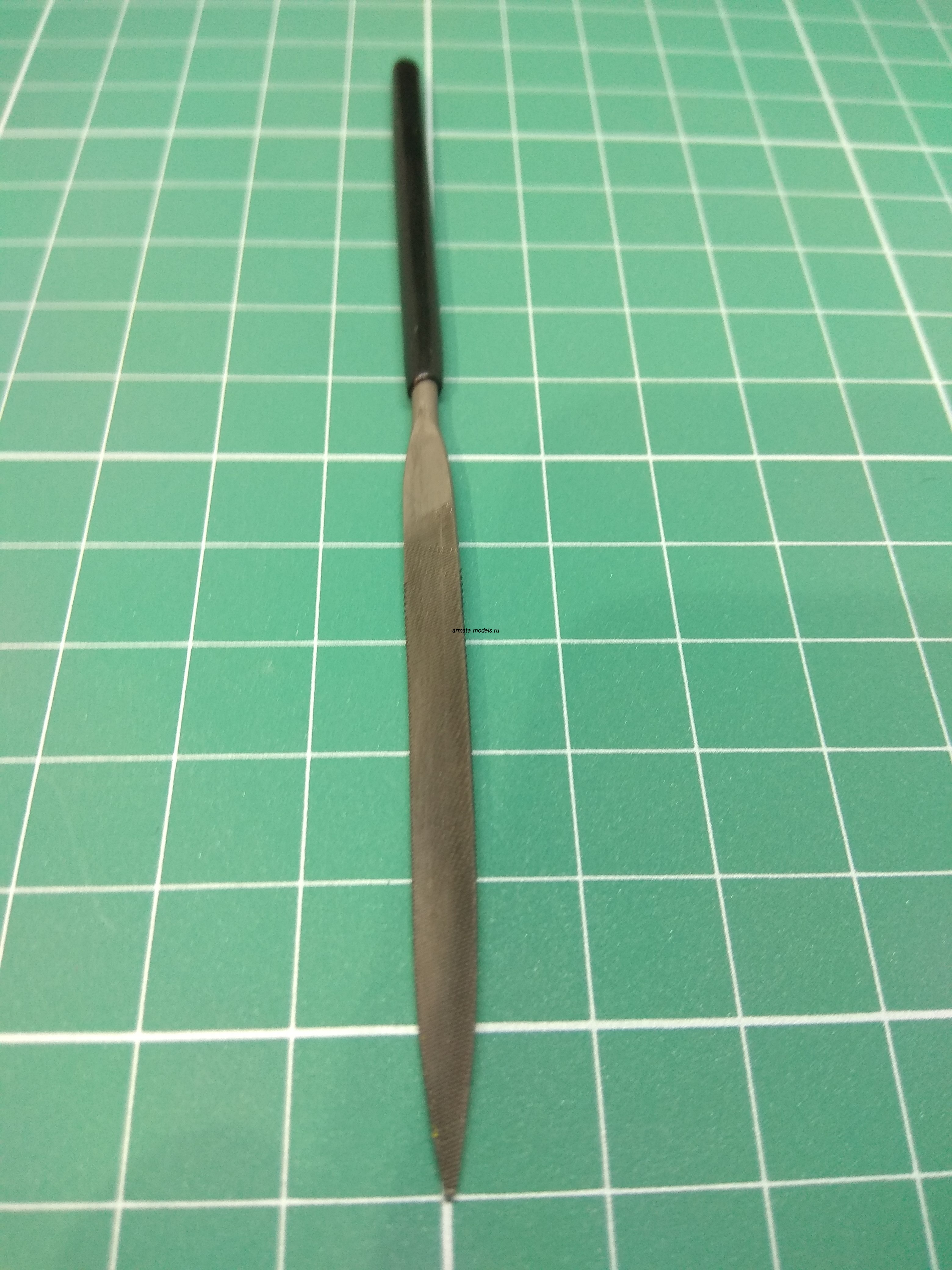 AMT019 Надфиль плоский, мелкозернистый 120мм №2 с ручкой