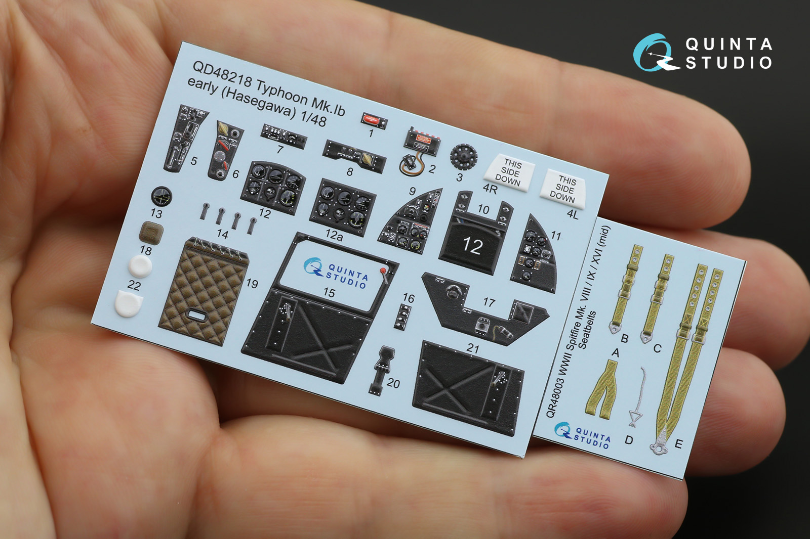 QD48218 3D Декаль интерьера кабины Hawker Typhoon Mk.1b early (Hasegawa)