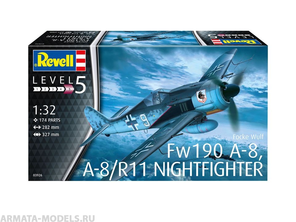 03926 Немецкий истребитель Focke Wulf Fw 190 A-8 Nightfighter/A-8 Nightfighter Revell