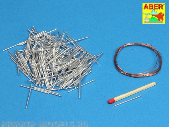 ABR-16 068B  Дополнения для  Panzer IV track link pins x 200 pcs. для Trumpeter 1/16