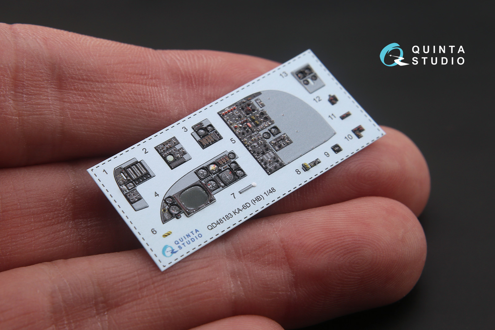 QD48183 3D Декаль интерьера кабины KA-6D (для конверсии из модели HobbyBoss)