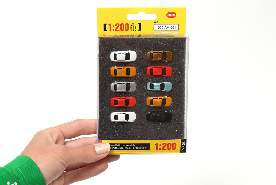 020AM001  Модели авто. М 1:200. Цветные. Набор 10 шт.