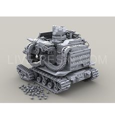 LRM35005 Секутор - военный робот, версия с двумя пулеметами 50 калибра Браунинг М2 Live Resin