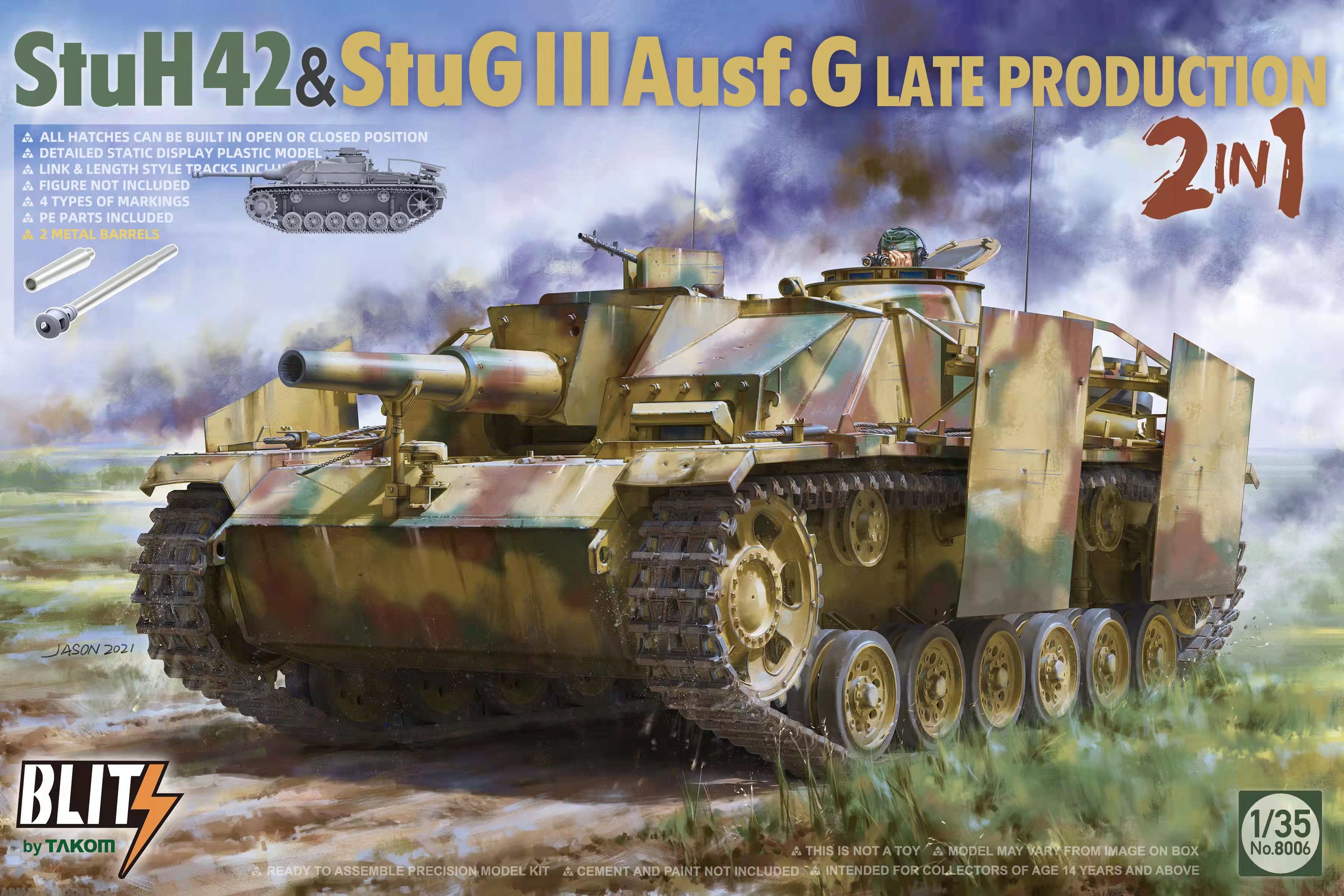8006T StuH 42 & StuG III Ausf. G Late Production 2in1 Takom