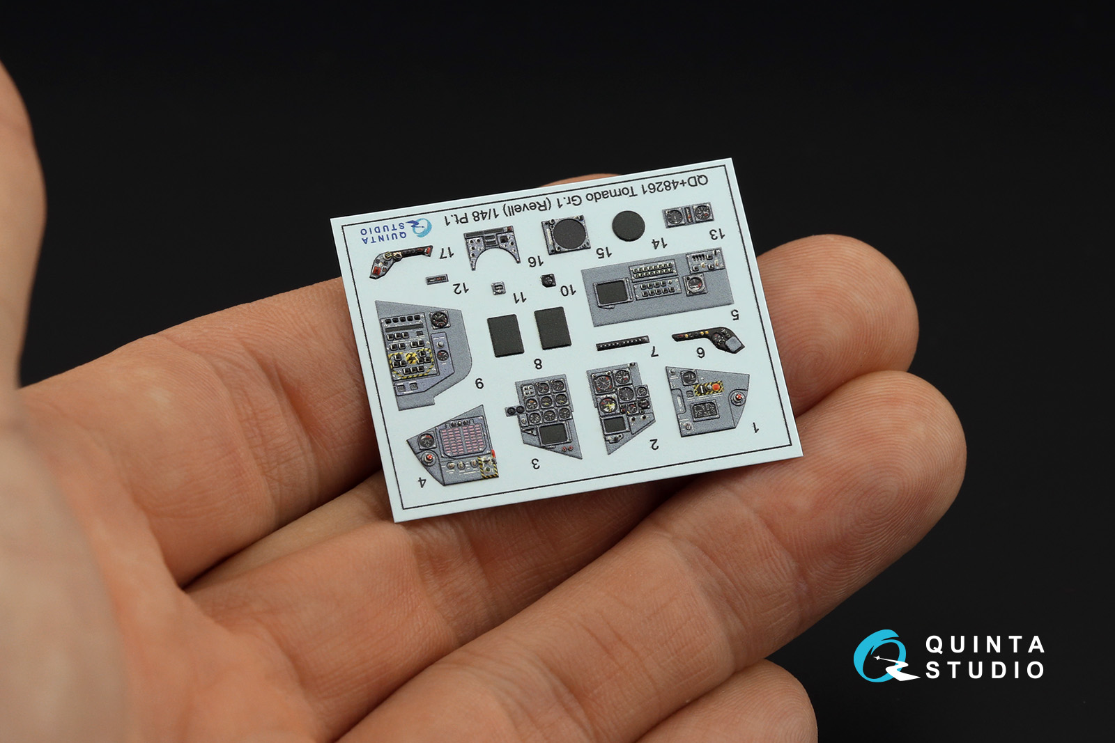 QDS+48261 3D Декаль интерьера кабины Tornado GR.1 (Revell) (малая версия) (с 3D-печатными деталями)