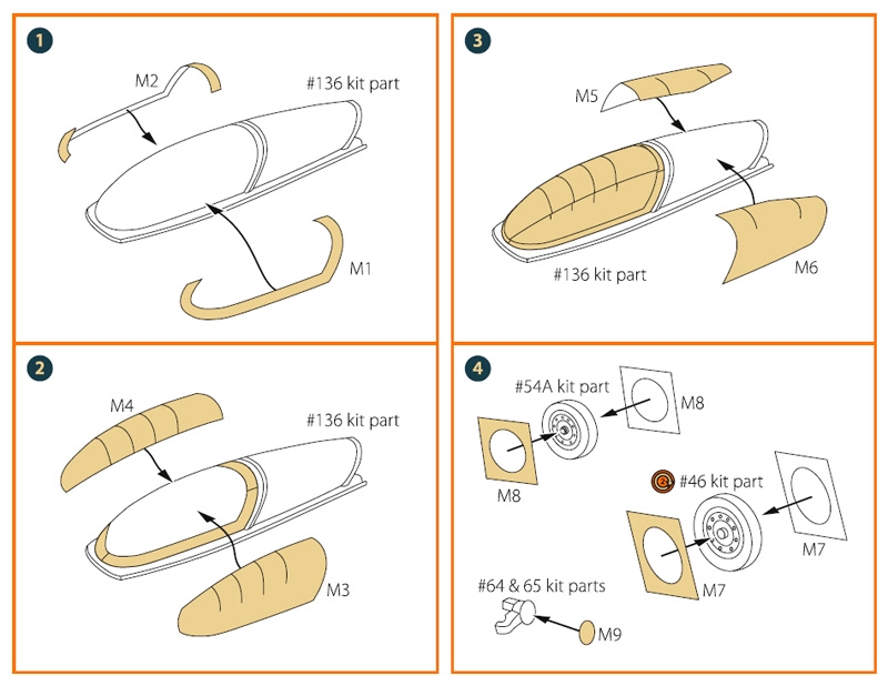 CPA72038 Маски для F-16B General Dynamics, Fighting Falcon (Revell)