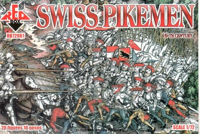 RB72061 Фигуры Swiss Infantry (Pike) 16th century  Red Box
