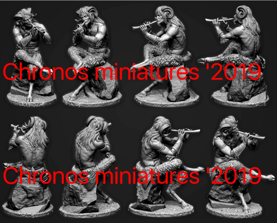 CHM-54194. Миры Фэнтези: Сатир. 54 мм. Материал - смола. Chronos Miniatures