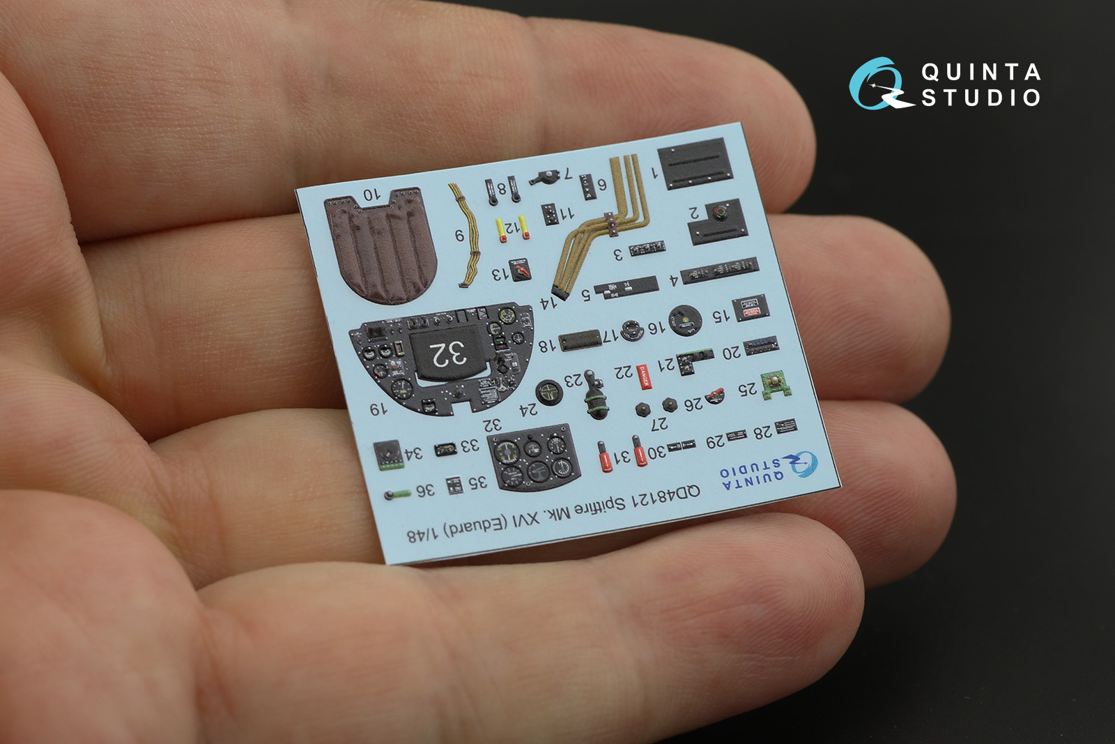 QD48121 3D Декаль интерьера кабины Spitfire Mk.XVI (Eduard)