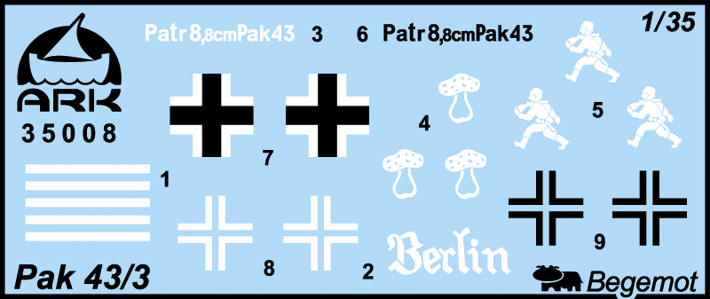 35043 Немецкое противотанковое орудие Ваффентраггер (PROF) ARK model