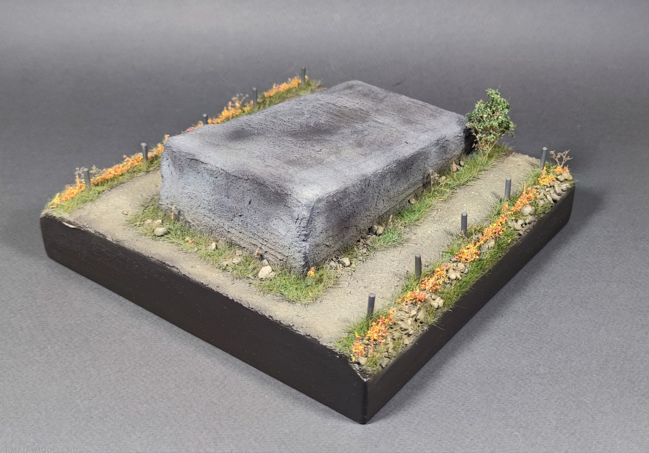 НЕ-35047 Подставка Стз-5 Катюша "Памятник" Размер 20*20 Фигурки в комплект не входят, отдельный набор