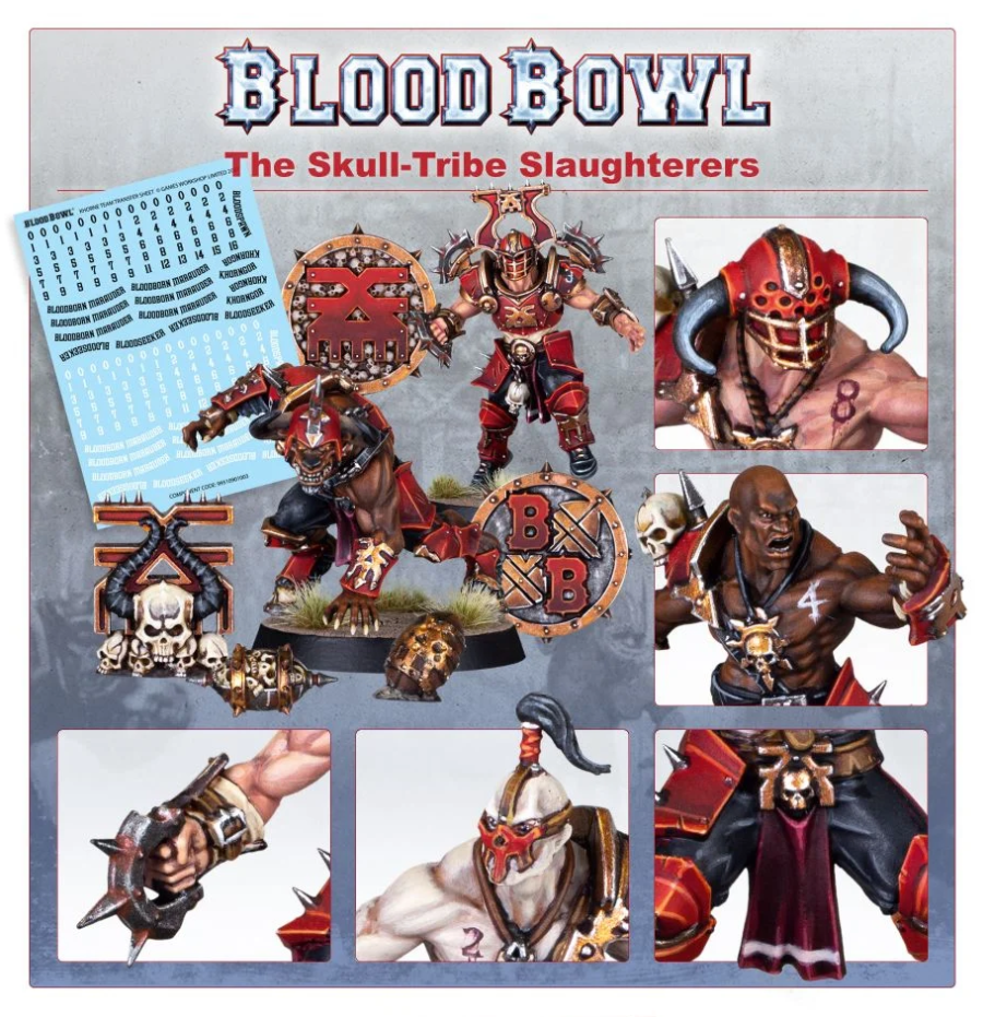 202-19GW Набор Кровавый Кубок. Команда Кхорна. Живодеры Племени Черепов (Khorne Blood Bowl Team: The Skull-tribe Slaughterers)