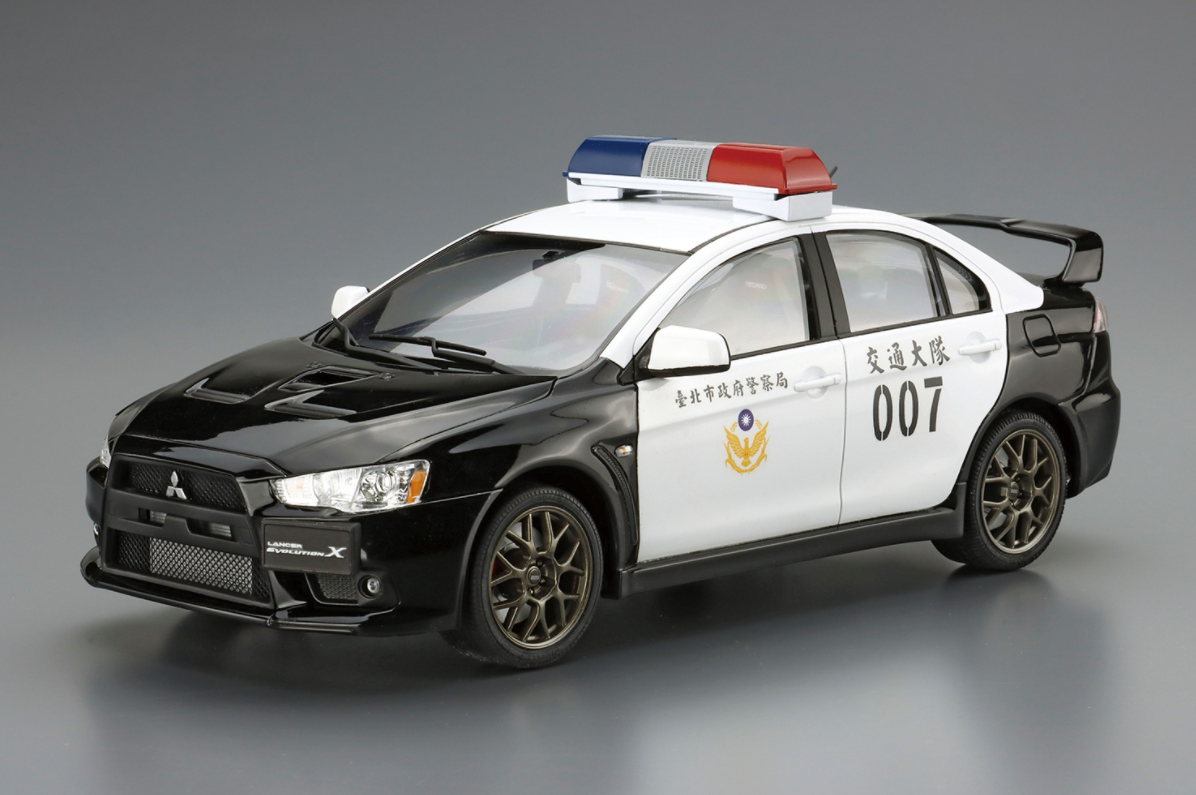 06282 Mitsubishi Lancer Evolution X '07 Taipei City Police Aoshima