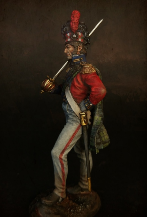 VD-54001(M). Офицер 42-го (Королевских Шотландских горцев) пехотного полка quot;Черная Стражаquot;, 1815 г. 54 мм. Материал - белый металл. Chronos Miniatures