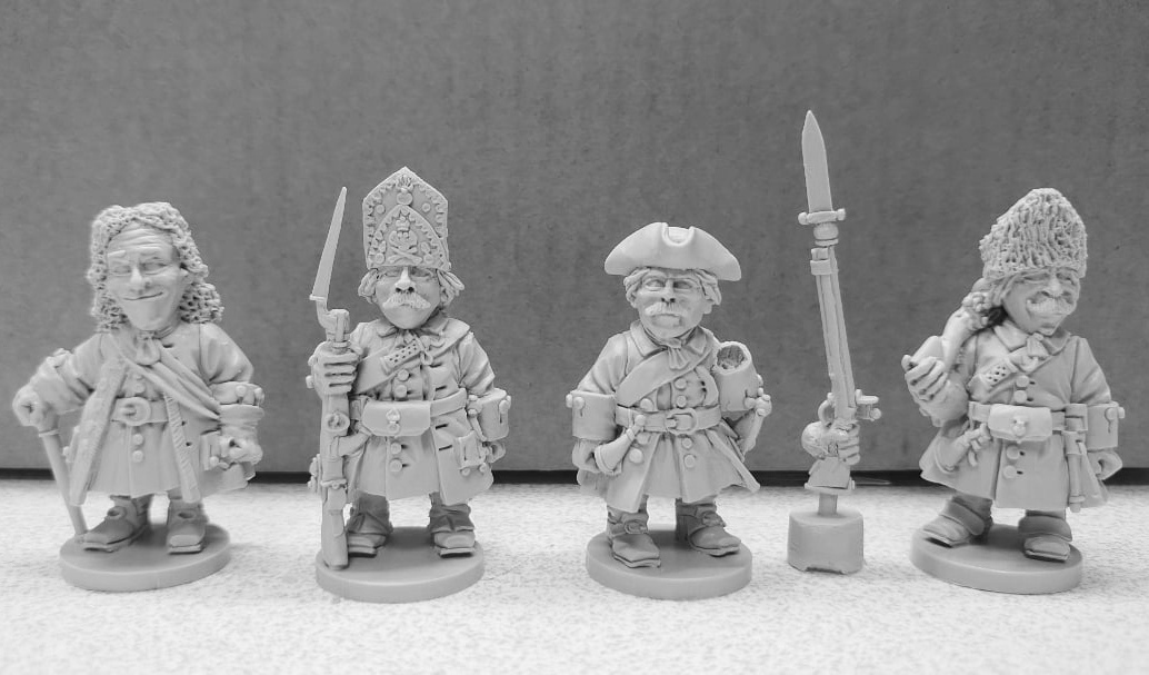 BIK-5012. Великая Северная Война №1 (Русская армия). В комплекте 4 фигуры. Материал - смола. Баталия Миниатюра