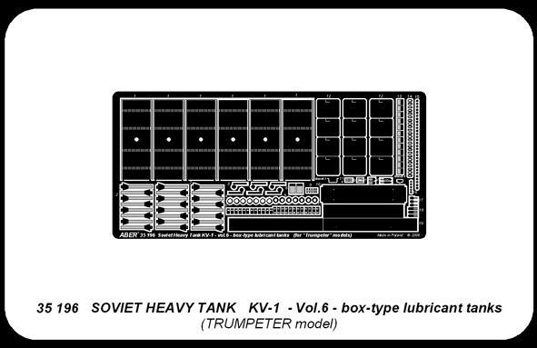 ABR-35-196  Дополнения для  KV-1 vol.6 – box-type lubricant tanks для Trumpeter 1/35