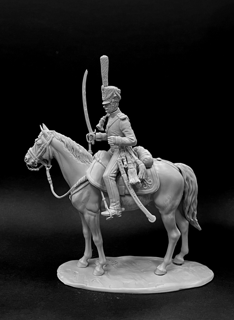 CHM-54297(M). Обер-офицер конных полков Полтавского ополчения, Россия 1812-14 гг. Материал - белый металл. Chronos Miniatures