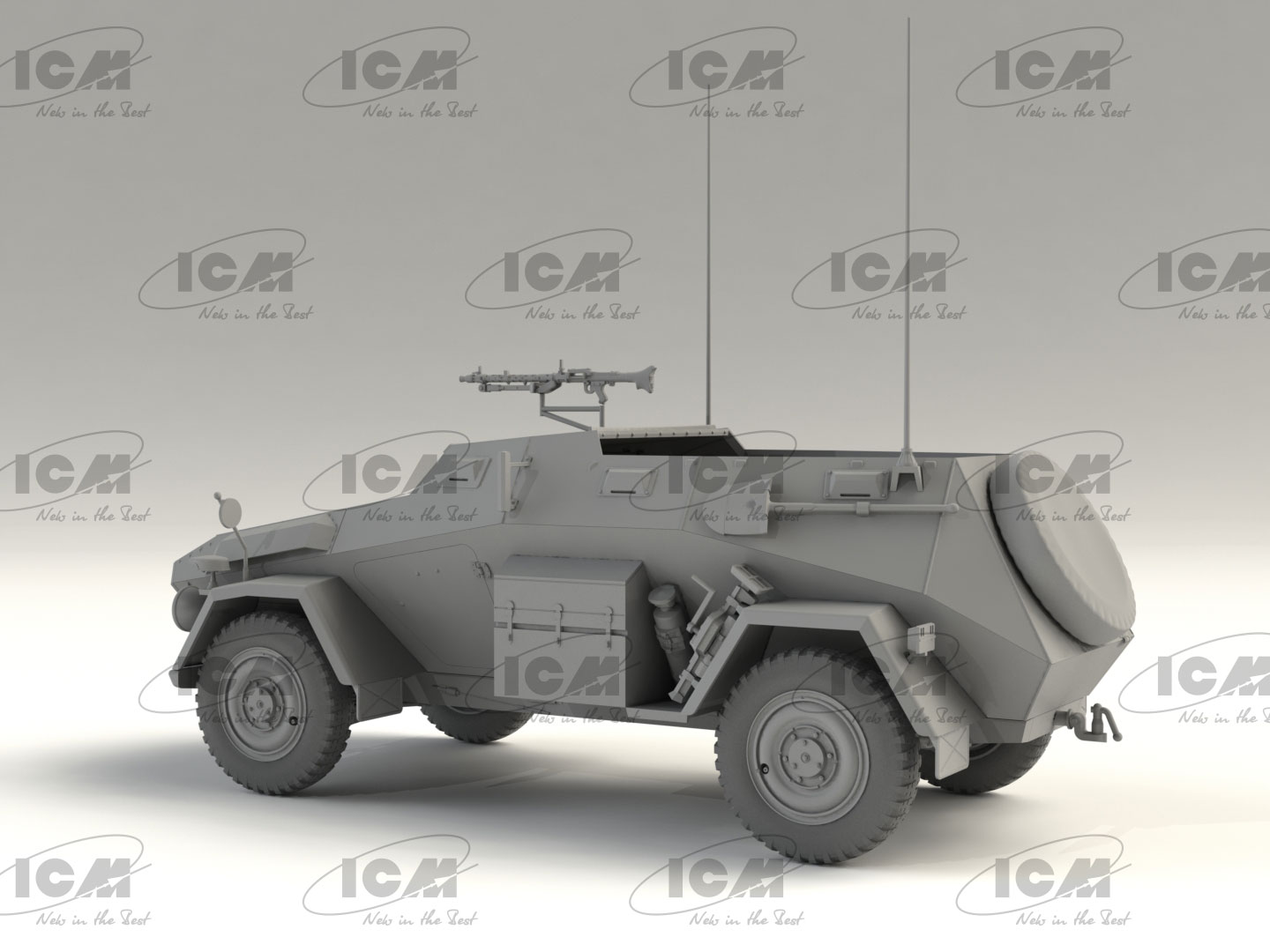Немецкий бронеавтомобиль Sd.Kfz. 247 Ausf.B с пулеметом MG 34 ICM
