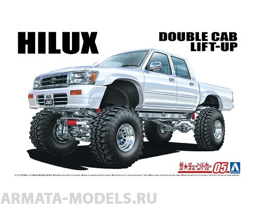 06131 Toyota HiLux Pickup Double Cab Lift Up 94 Aoshima