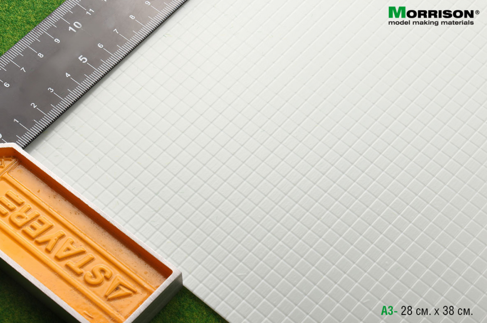 041to011 Текстура плитки для диорам  (Лист А3- 28см.х38см.). Размер одной плитки 5 мм.