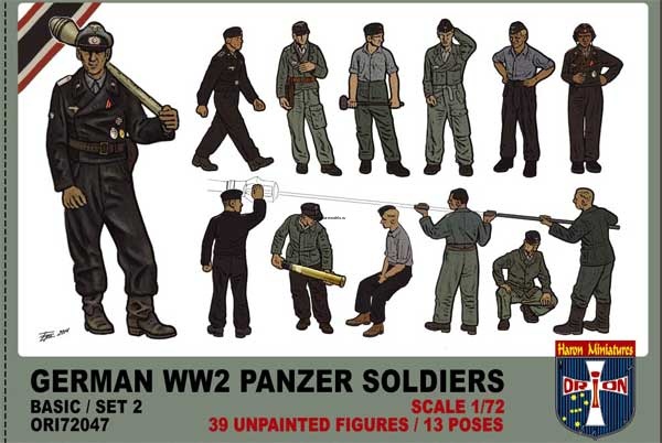ORI72047 Фигуры WWII German Panzer Soldiers Basic Set 2 1/72