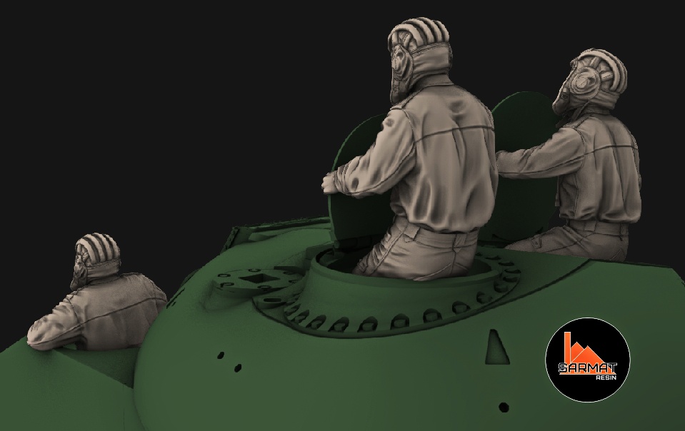 Srms35005 Советский танковый экипаж 1970е-1980е Sarmat Resin