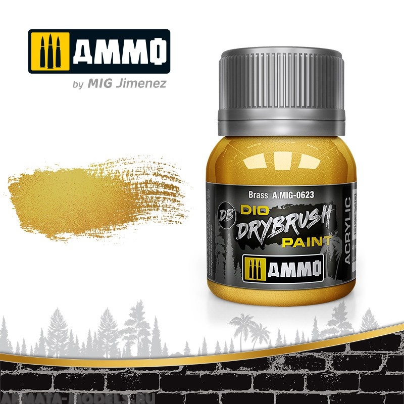 AMIG0623 Ammo Mig Краска акриловая DRYBRUSH  Brass
