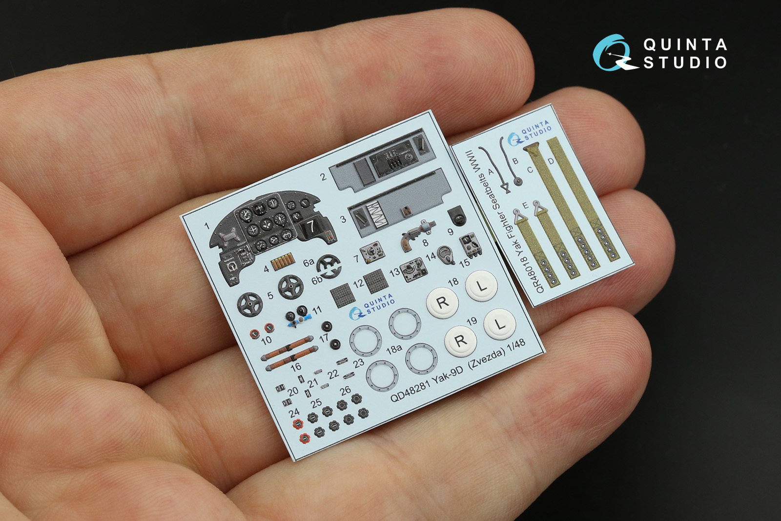 QD48281 1/48 3D Декаль интерьера кабины Як-9Д (Звезда)
