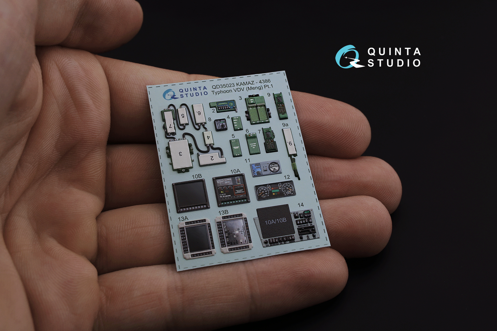 QD35023 3D Декаль интерьера кабины для семейства К-4386 Тайфун-ВДВ (для модели MENG)