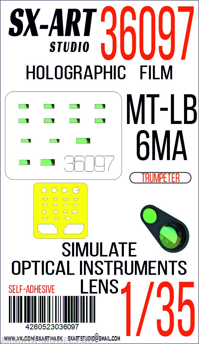 36097SX Имитация смотровых приборов MT-LB 6MA(Trumpeter)