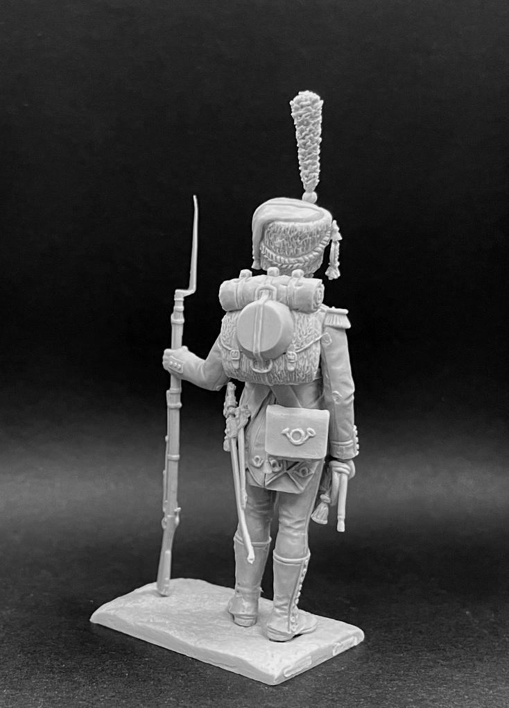 CHM-54316(M). Корнет вольтижеров легкой пехоты, Франция 1809-12 гг. Материал - белый металл. Chronos Miniatures