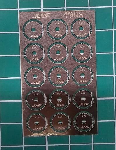 4908J Диск для ревитера  d 8,5 мм, шаг 0,75 мм, 15 шт.