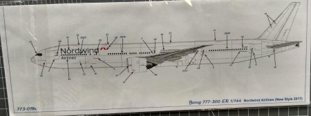 773-019a Boeing 777-300ER Nordwind Airlines (White)