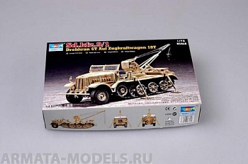 07251P Немецкая полугусеничная БРЭМ Sd.Kfz. 9/1 Famo с краном 6Т Bilstain crane (поздний)