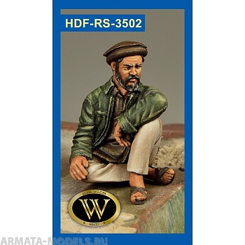 RS-3502 Фигура смоляная отдыхающий афганец 1/35