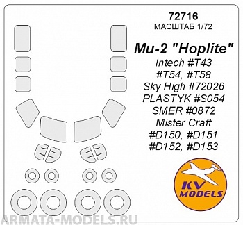 72716KV Окрасочная маска Ми-2 + маски на диски и колеса для моделей фирмы Intech / Sky High
