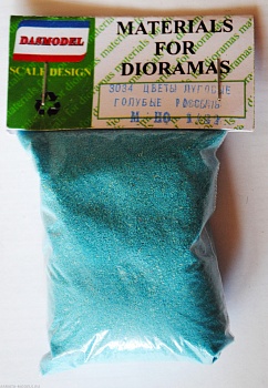 3034 Цветы луговые голубые (россыпь)