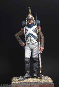 CHM-54209. Фузилер итальянского легиона «Piemonte Du Midi», 1805-09 гг. 54 мм. Материал - смола.