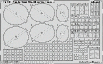 72584ED  Sunderland Mk.III surface panels (for Italeri kit) 1/72