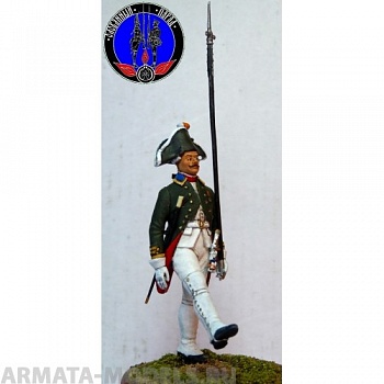ОП.60.061 Фигура из белого металла Унтер офицер лейб гардии 1797 г. 